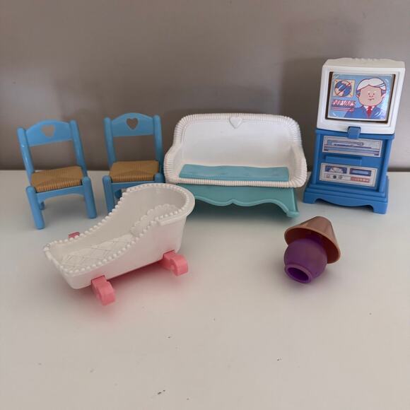 Fisher Price Loving Family Dollhouse Furniture and Accessories Misc Lot Vintage - Picture 1 of 7